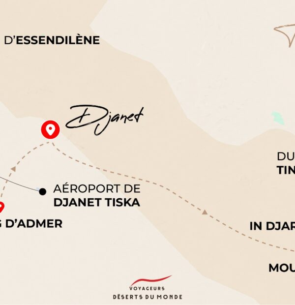 carte Tadrart rouge Voyageurs désert du monde