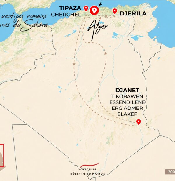 carte des vestiges romains aux dunes du sahara voyageurs desert du monde